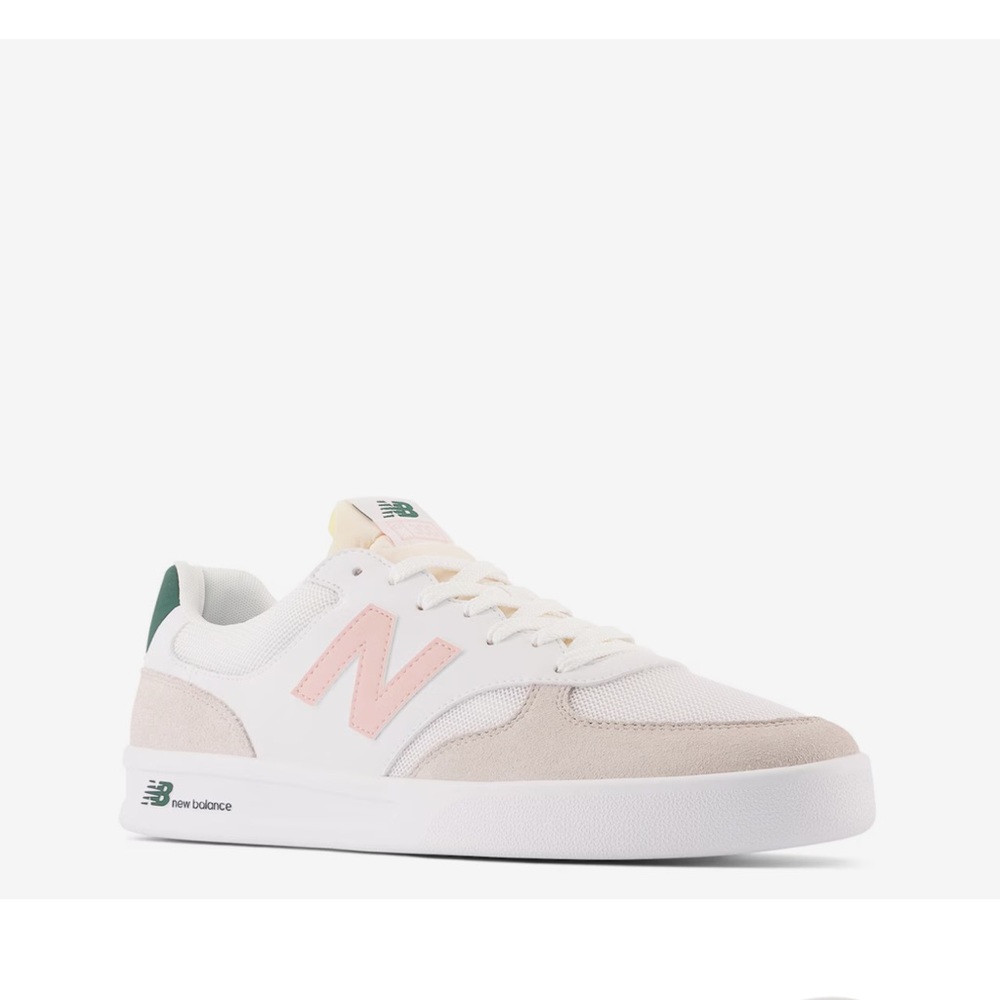 New Balance CT300 V3 Court Sneaker | 8.5 in women’s shoe | white/pink